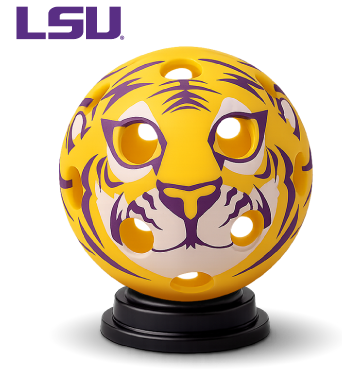 LSU Tigers Pickleball Balls - Mike the Tiger mascot ball - Racquet Point