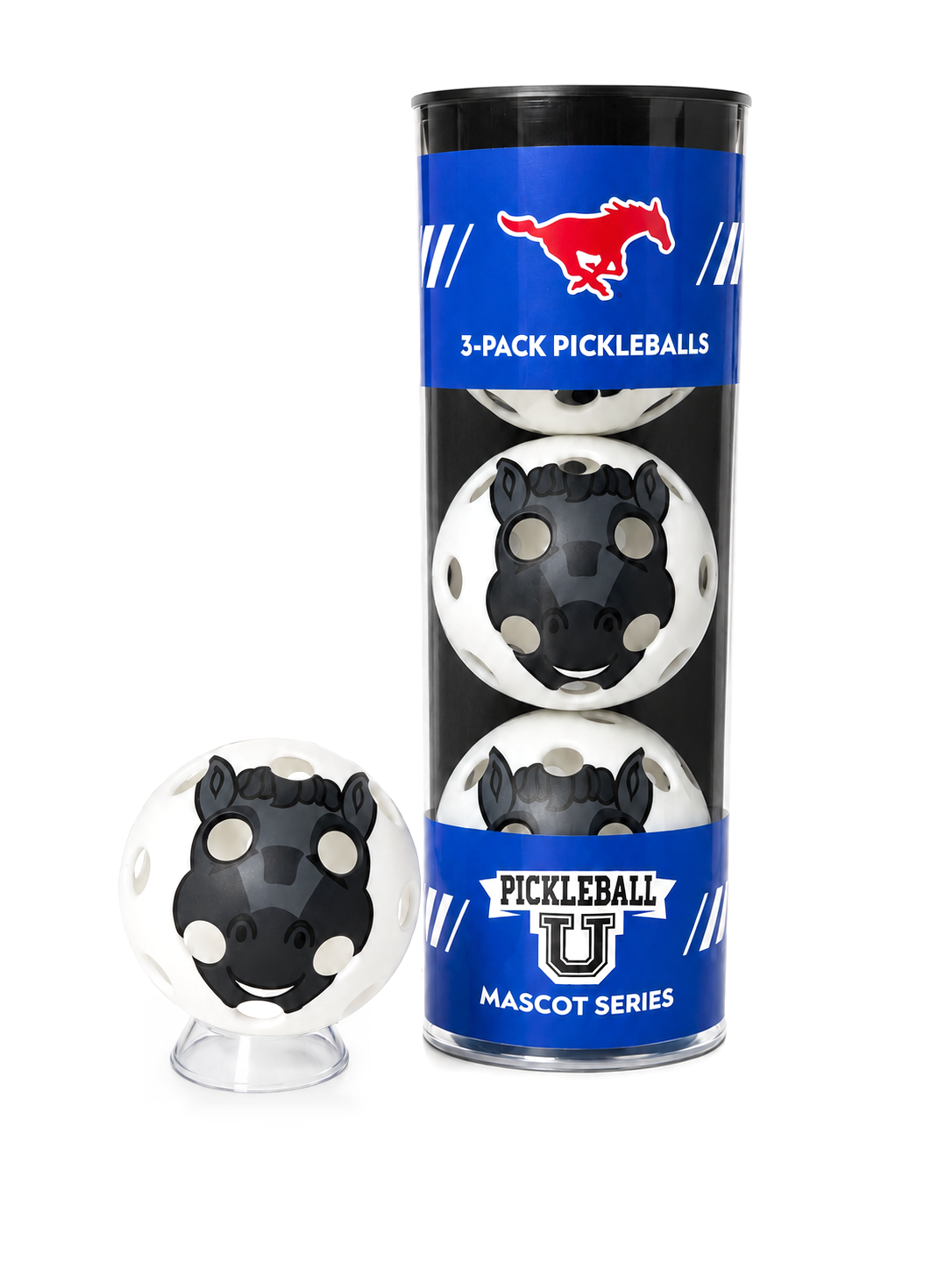 SMU Mustangs Pickleball Balls - 3-pack tube - Racquet Point