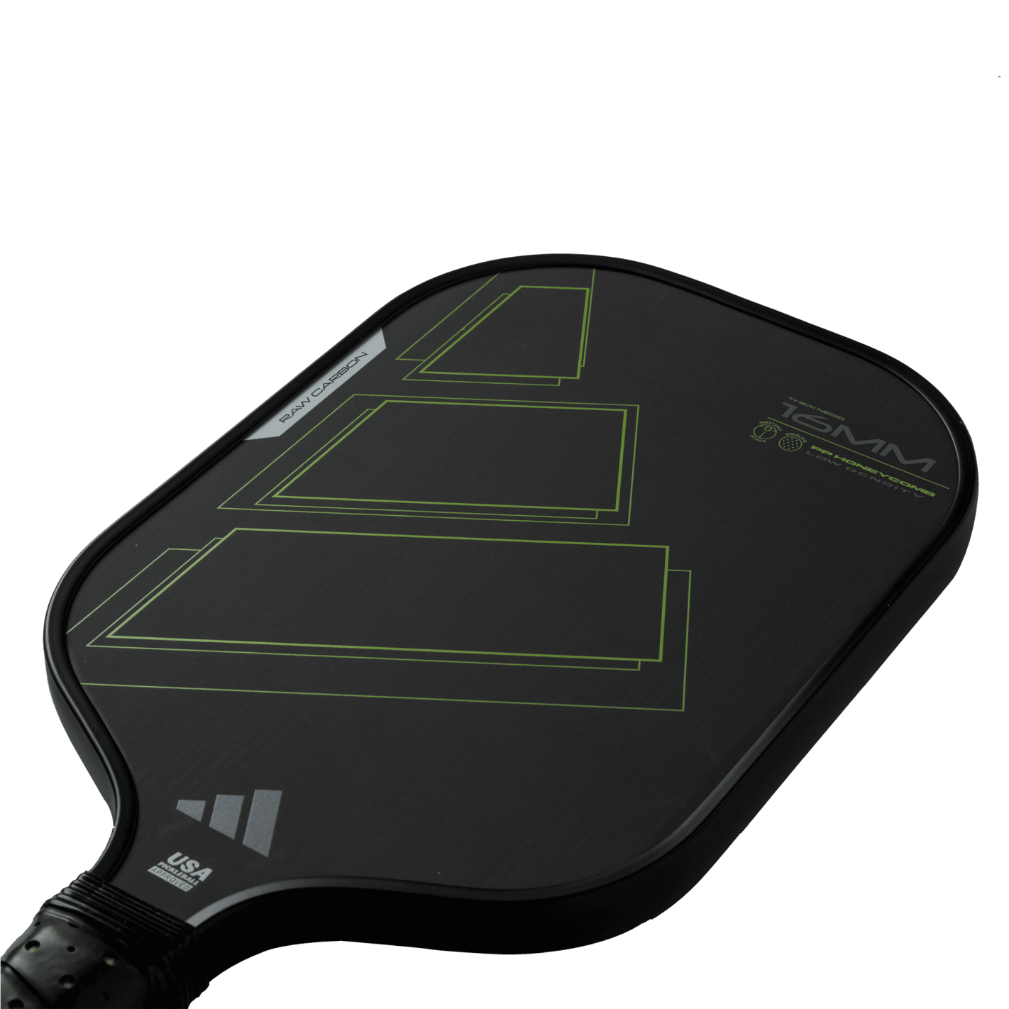adidas RX Carbon ATTK Pickleball Paddle - Black/Lime - Racquet Point