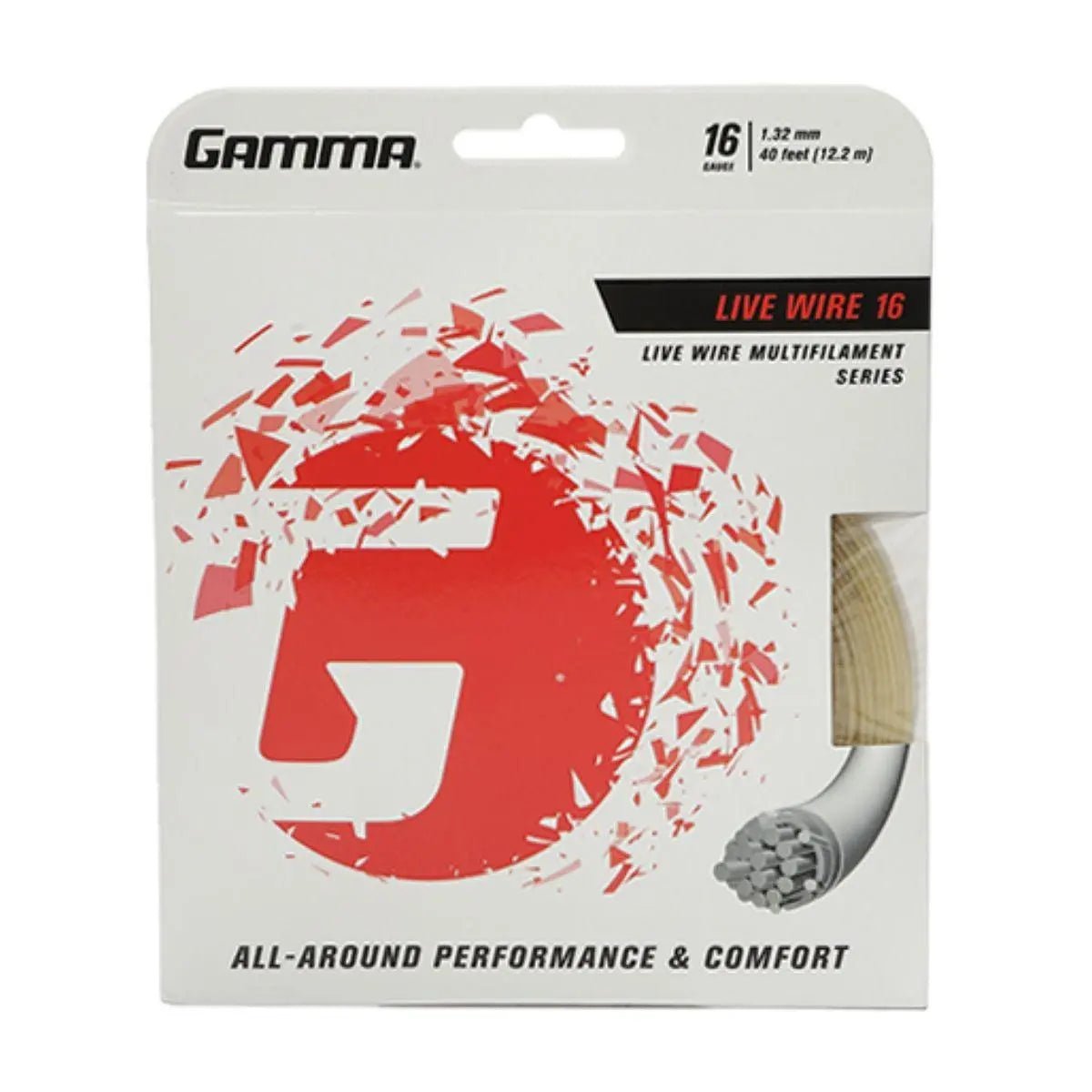 Gamma Live Wire 16 Tennis String Set - Racquet Point