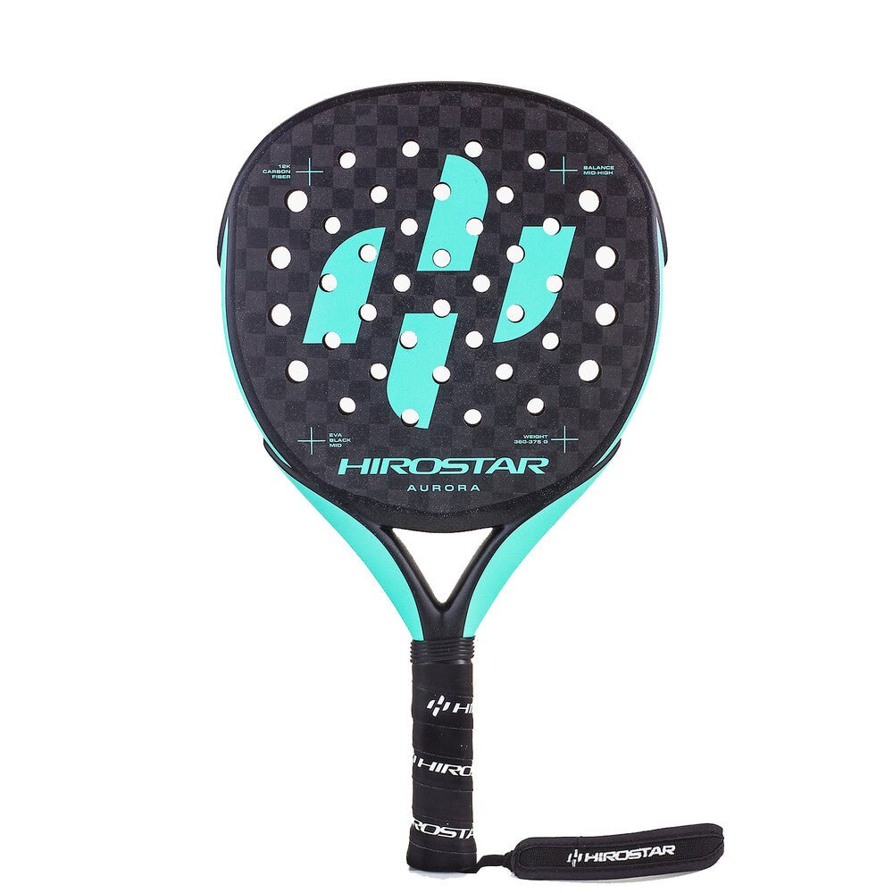 Hirostar Aurora Padel Racquet - Black/Teal - Racquet Point