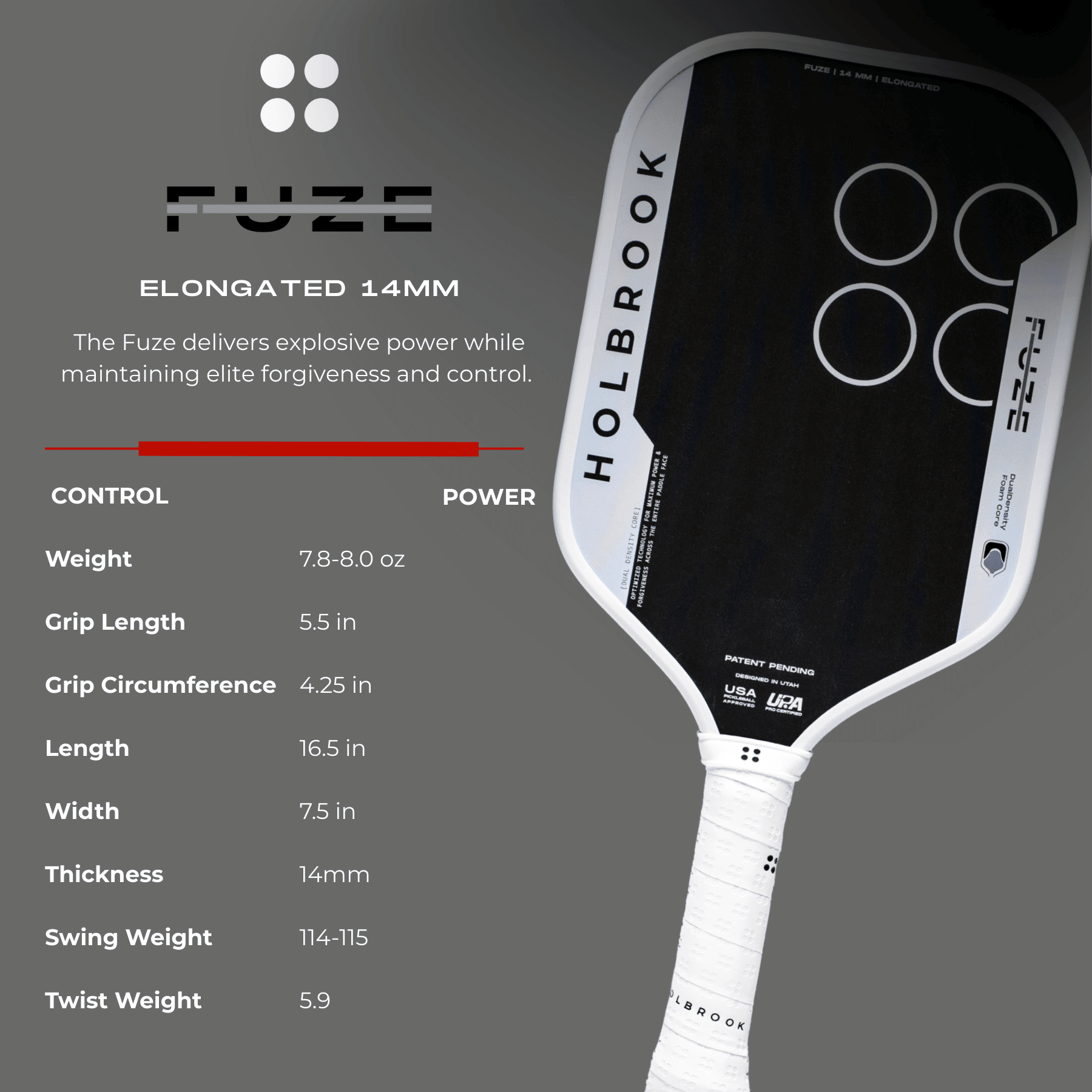 Holbrook Fuze Pickleball Paddle - Racquet Point