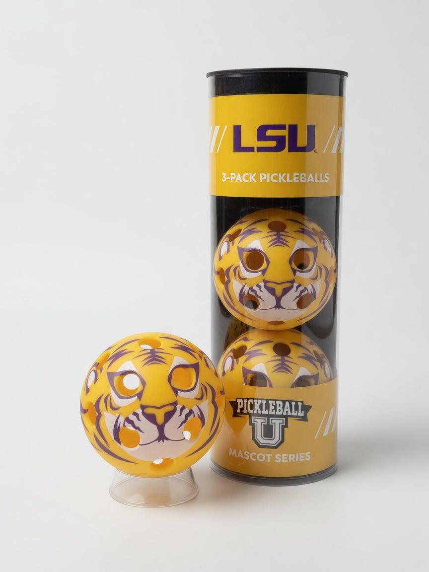 LSU Tigers Pickleball Balls - 3-pack tube - Racquet Point