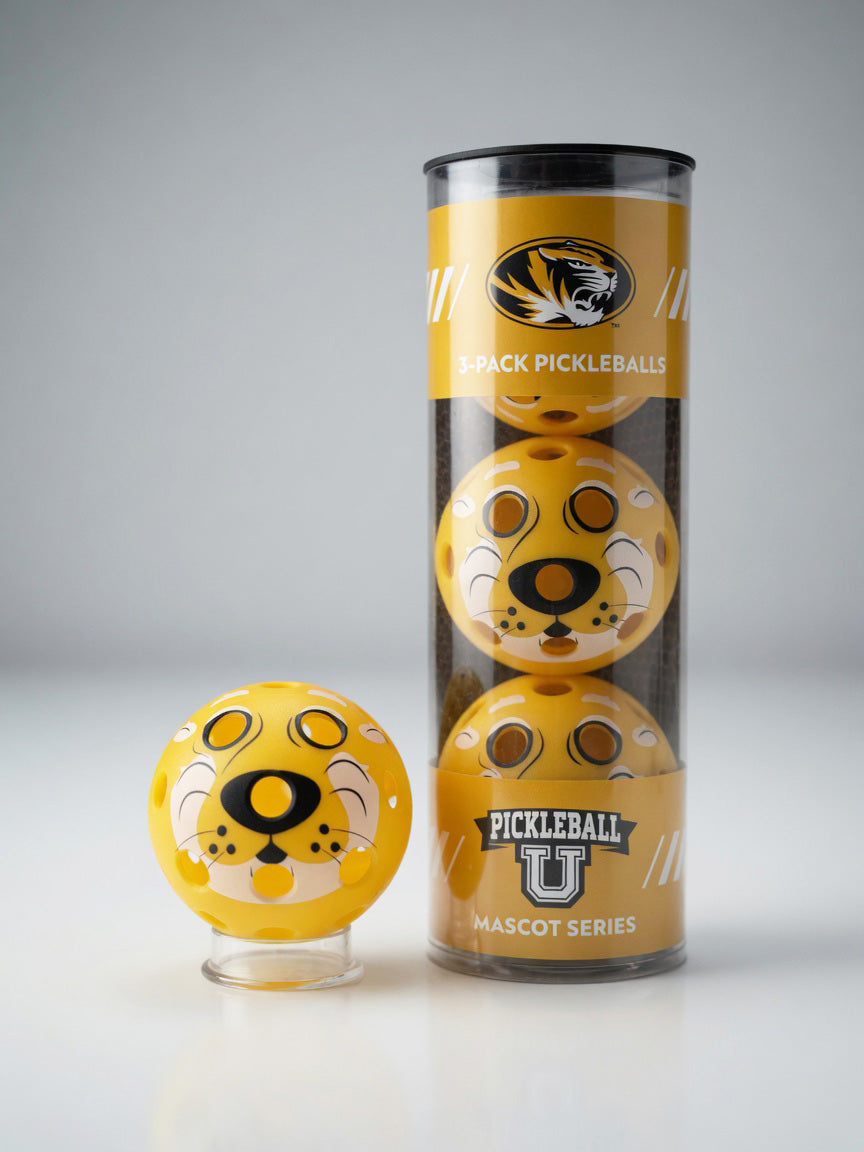 Missouri Tigers Pickleball Balls - 3-pack tube - Racquet Point