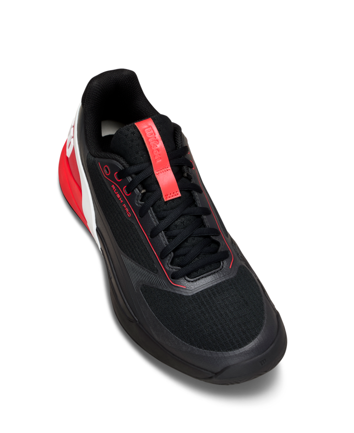 Wilson Rush Pro 5 Men's Tennis Shoes - Black/Infrared - Racquet Point