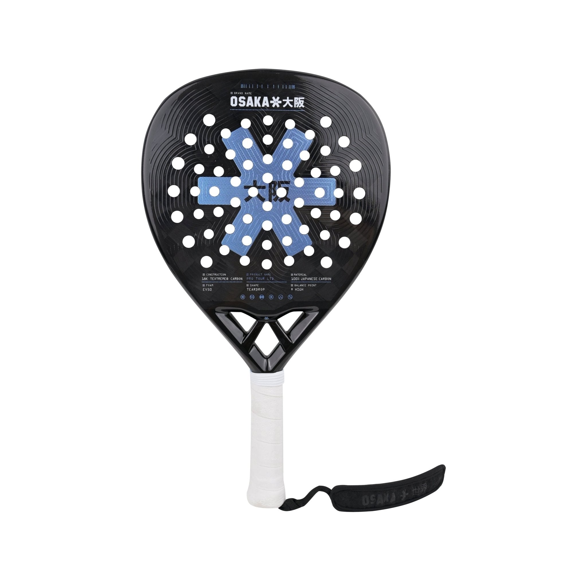 Osaka Pro Tour Ltd Padel Racket - Power | Silver Lake Blue - Racquet Point