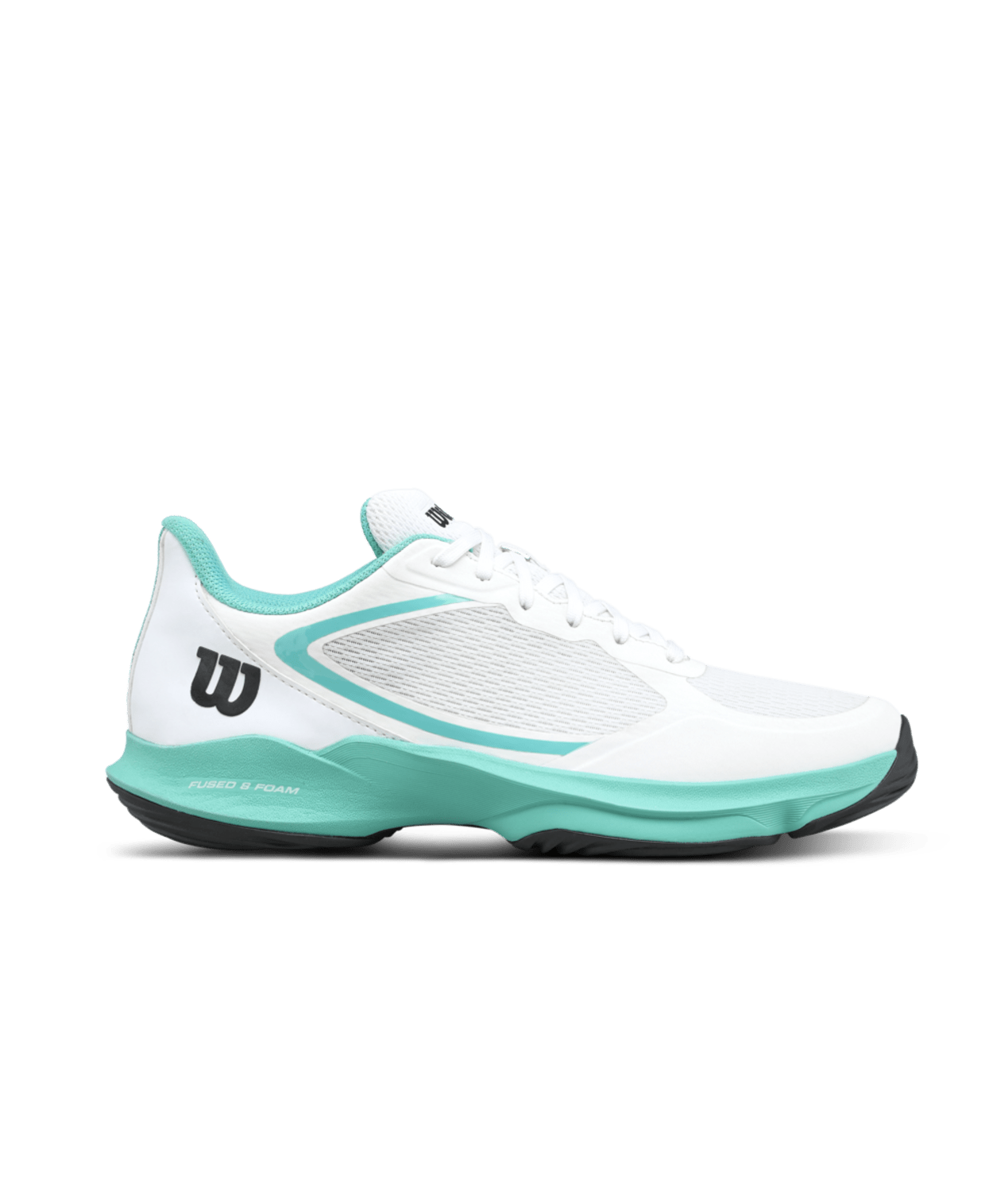 Wilson Hurakn Lite Women's Padel Shoes - White/Turquoise - Racquet Point