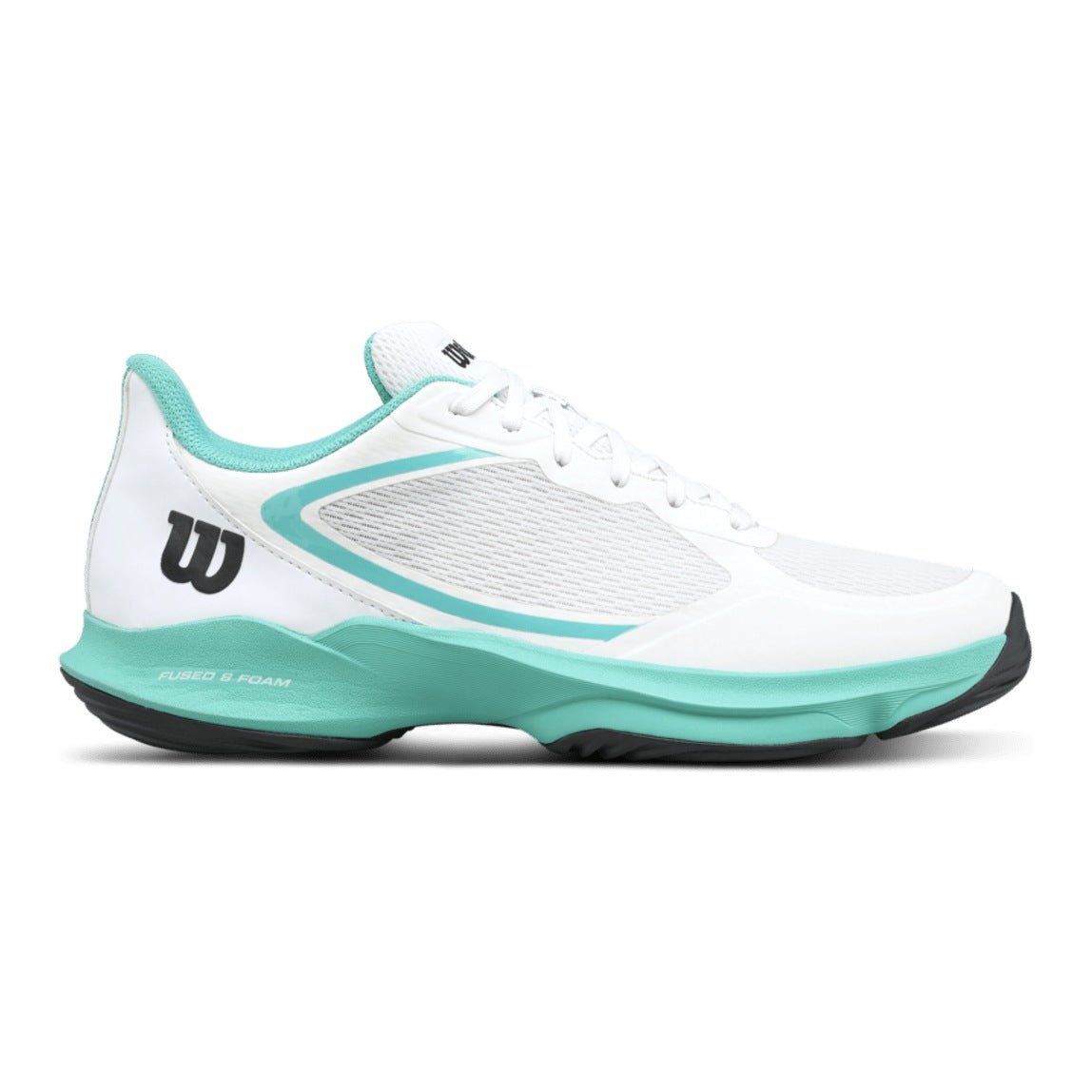 Wilson Hurakn Lite Women's Padel Shoes - White/Turquoise - Racquet Point