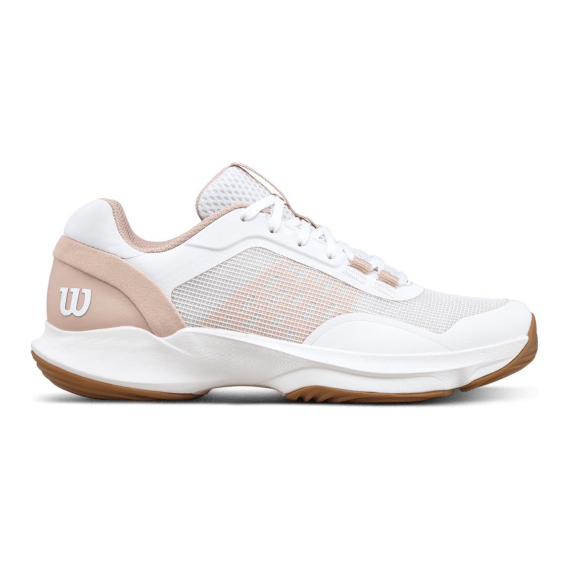 Wilson Hurakn Pro V2 Women's Padel Shoes - White/Cameo Rose - Racquet Point