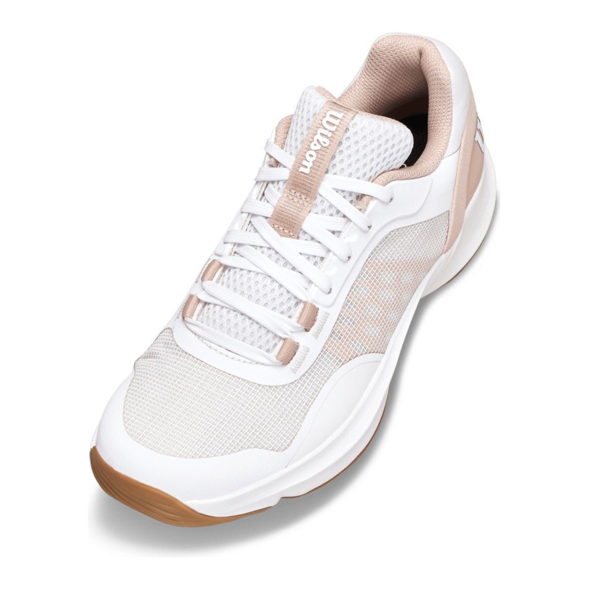 Wilson Hurakn Pro V2 Women's Padel Shoes - White/Cameo Rose - Racquet Point