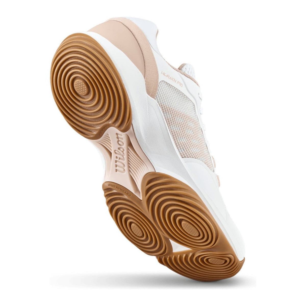 Wilson Hurakn Pro V2 Women's Padel Shoes - White/Cameo Rose - Racquet Point