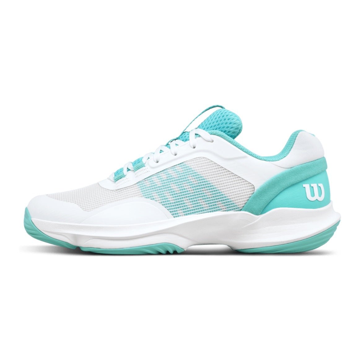 Wilson Hurakn Pro V2 Women's Padel Shoes - White/Turquoise - Racquet Point