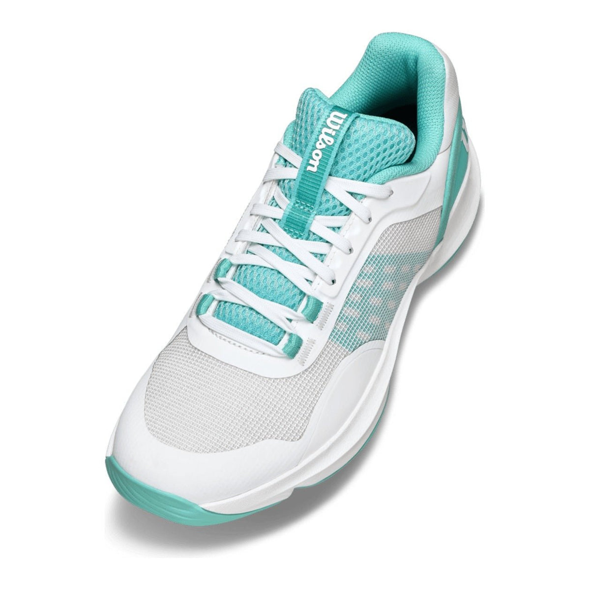 Wilson Hurakn Pro V2 Women's Padel Shoes - White/Turquoise - Racquet Point