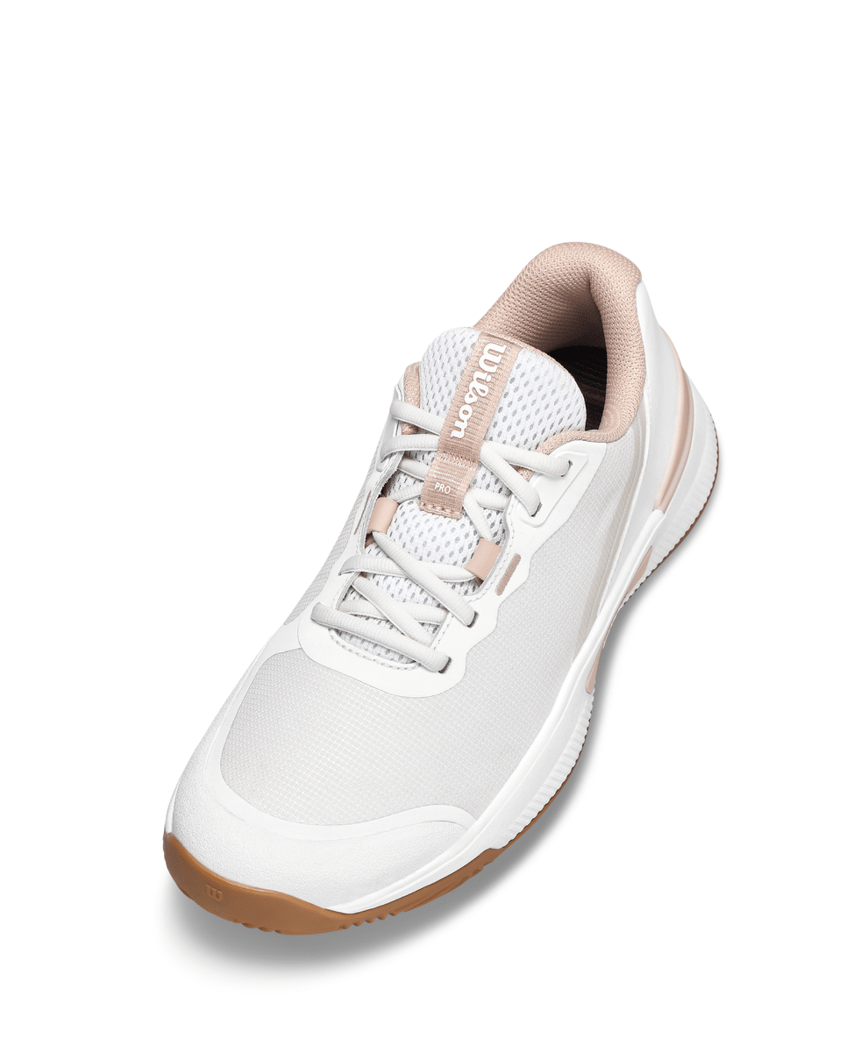 Wilson Intrigue Pro Clay Women's Tennis Shoes - Clear White/Cameo Rose - Racquet Point