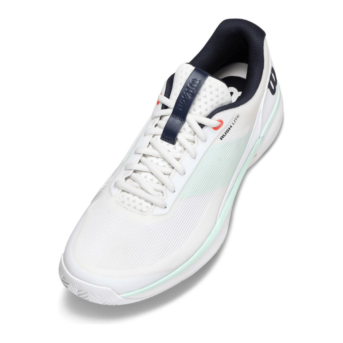 Wilson Rush Lite 5 Men's Tennis Shoes - White/Bay - Racquet Point
