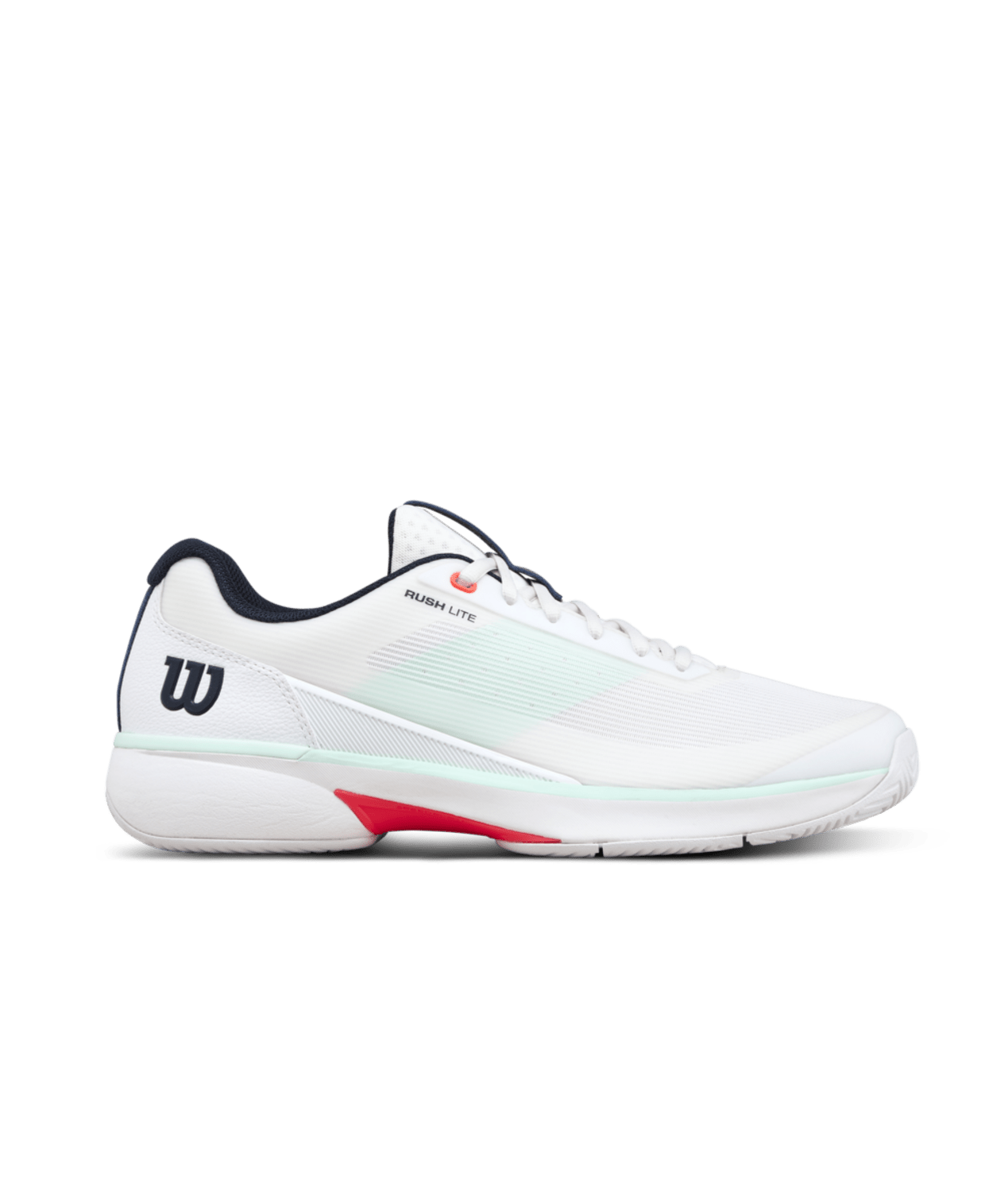 Wilson Rush Lite 5 Men's Tennis Shoes - White/Bay - Racquet Point