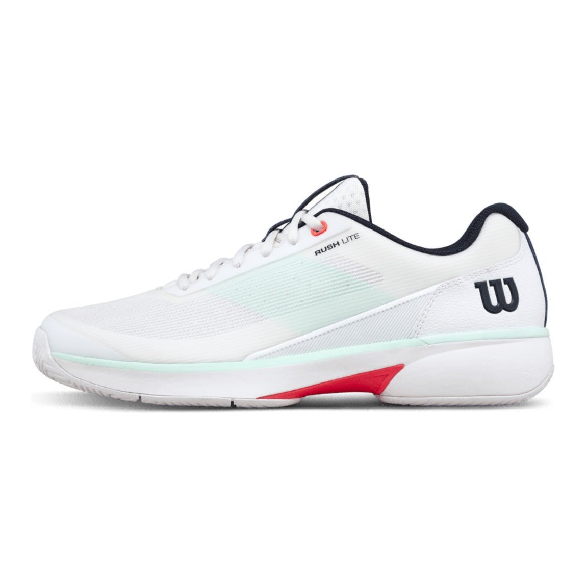 Wilson Rush Lite 5 Men's Tennis Shoes - White/Bay - Racquet Point