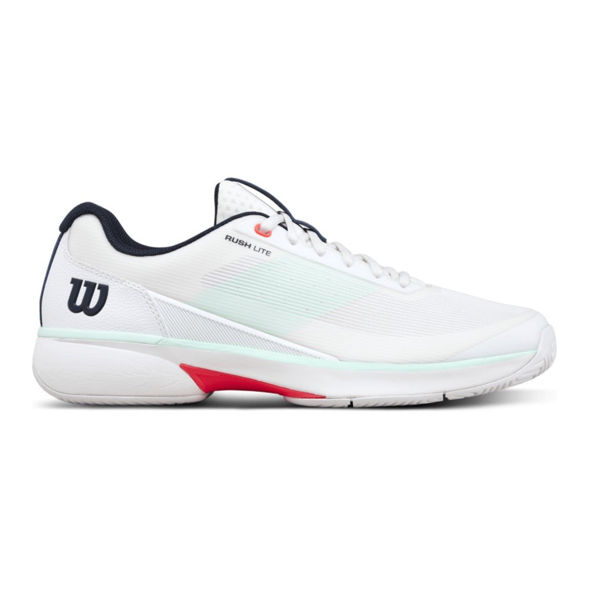 Wilson Rush Lite 5 Men's Tennis Shoes - White/Bay - Racquet Point