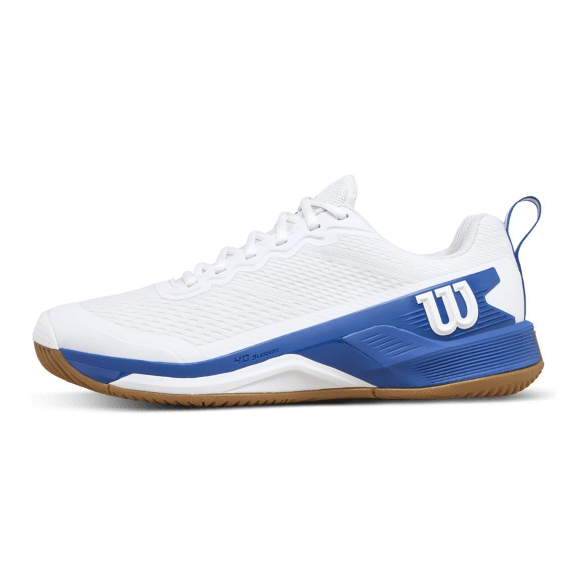 Wilson Rush Pro 4.5 Team Men's Tennis Shoes - White/Deja Vu Blue - Racquet Point