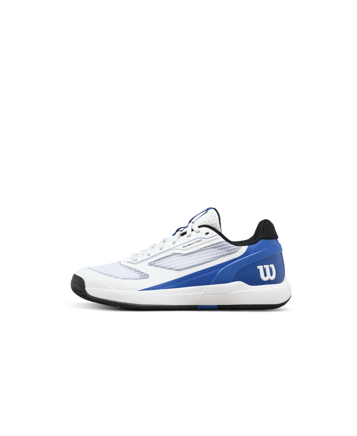 Wilson Rush Pro 5 Jr Tennis Shoes - White/Deja Vu Blue - Racquet Point