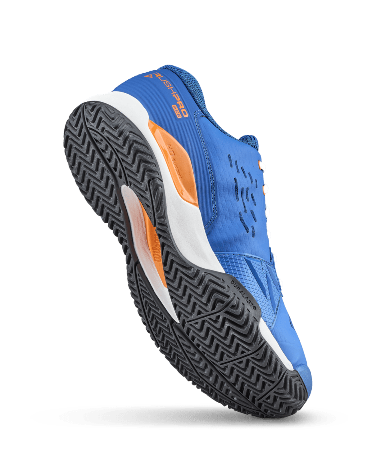 Wilson Rush Pro Ace Junior Tennis Shoes - Deja Vu Blue/Orange Tiger - Racquet Point