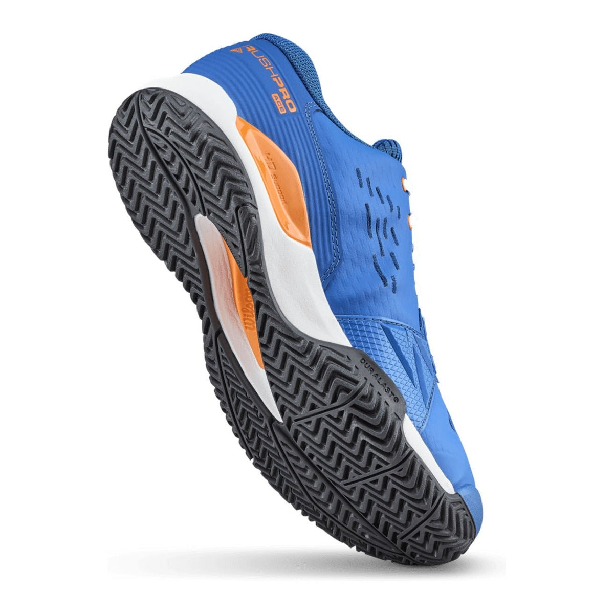 Wilson Rush Pro Ace Junior Tennis Shoes - Deja Vu Blue/Orange Tiger - Racquet Point