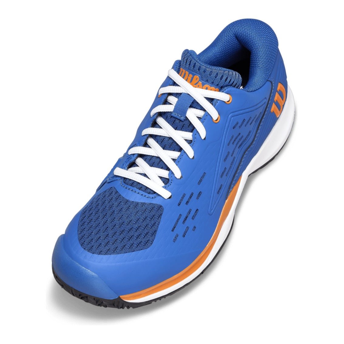 Wilson Rush Pro Ace Junior Tennis Shoes - Deja Vu Blue/Orange Tiger - Racquet Point