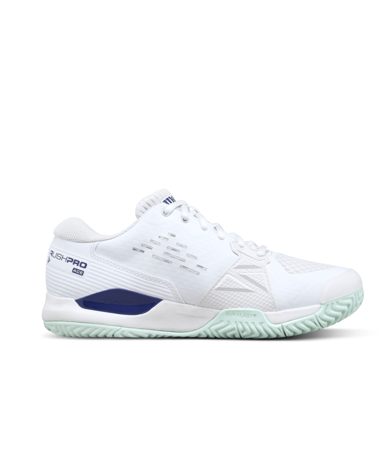 Wilson Rush Pro Ace Junior Tennis Shoes - White/Bay - Racquet Point
