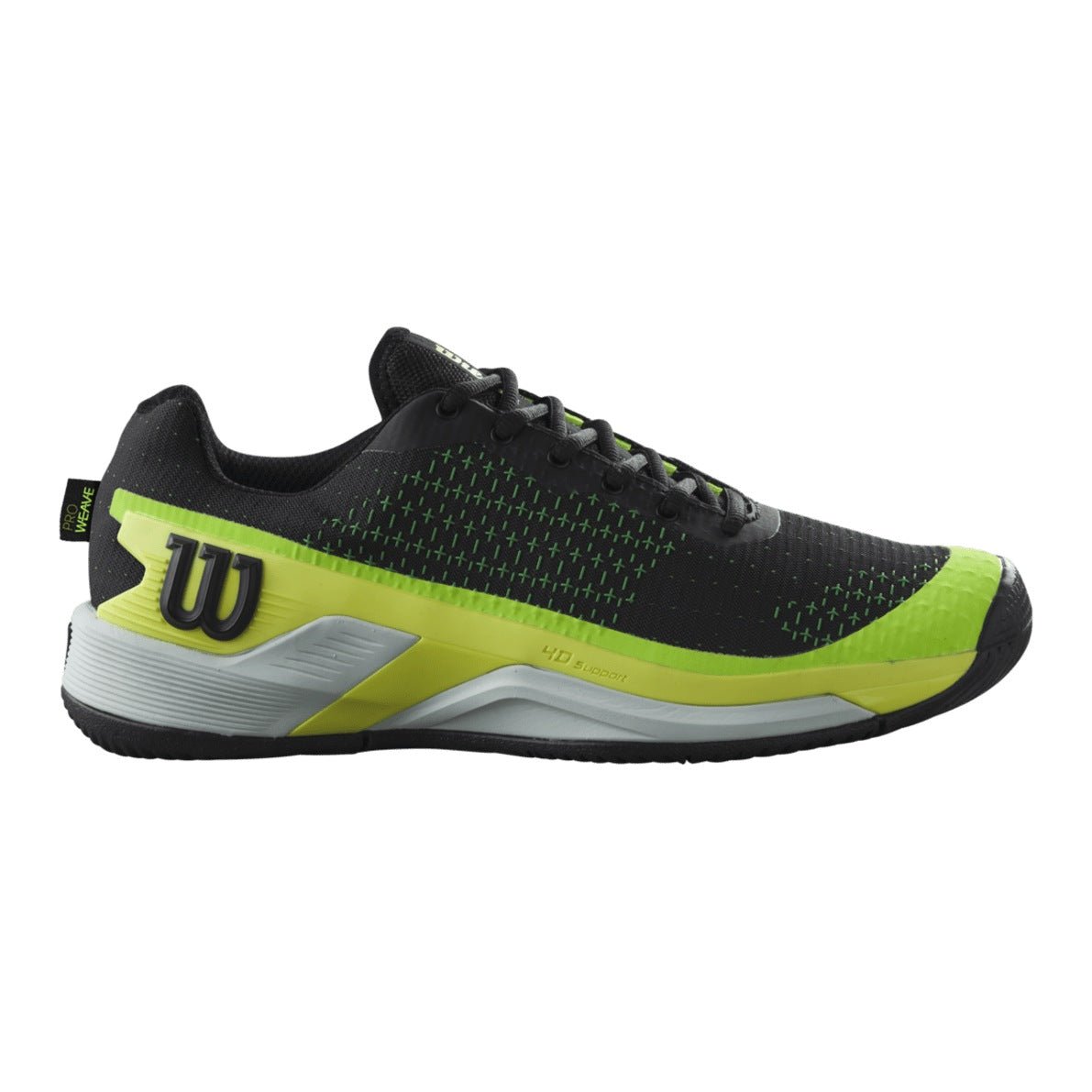Wilson Rush Pro Extra Duty Men's Tennis Shoes - Black/Safety Yellow - Racquet Point