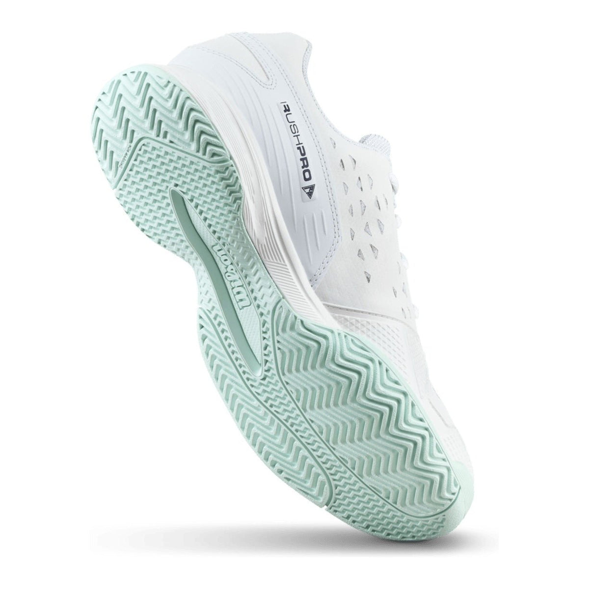 Wilson Rush Pro Jr L Tennis Shoes - White/Bay - Racquet Point