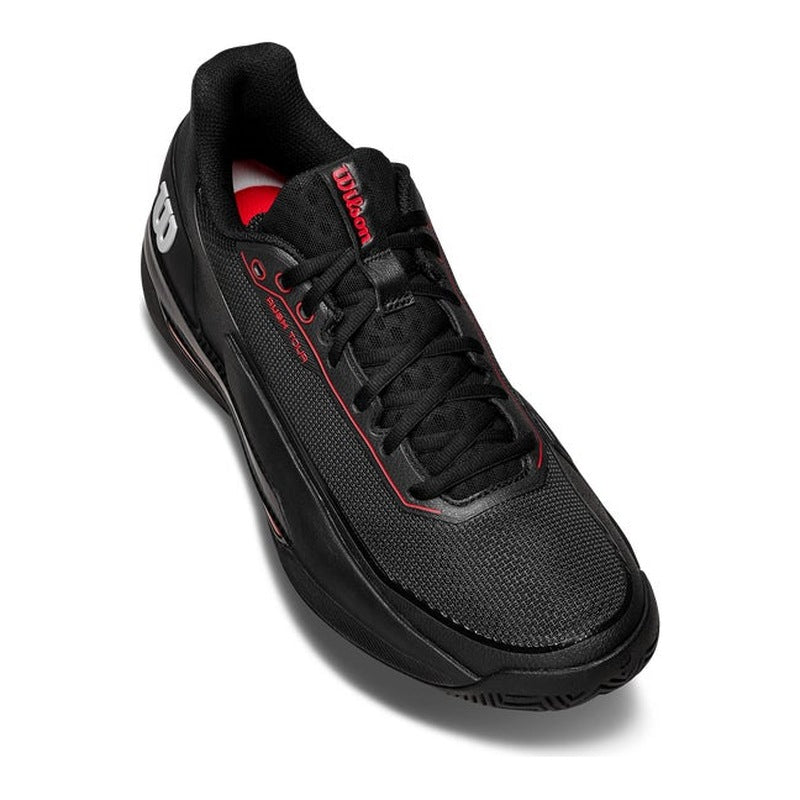 Wilson Rush Tour 5 Men's Tennis Shoes - Black/Red - Racquet Point