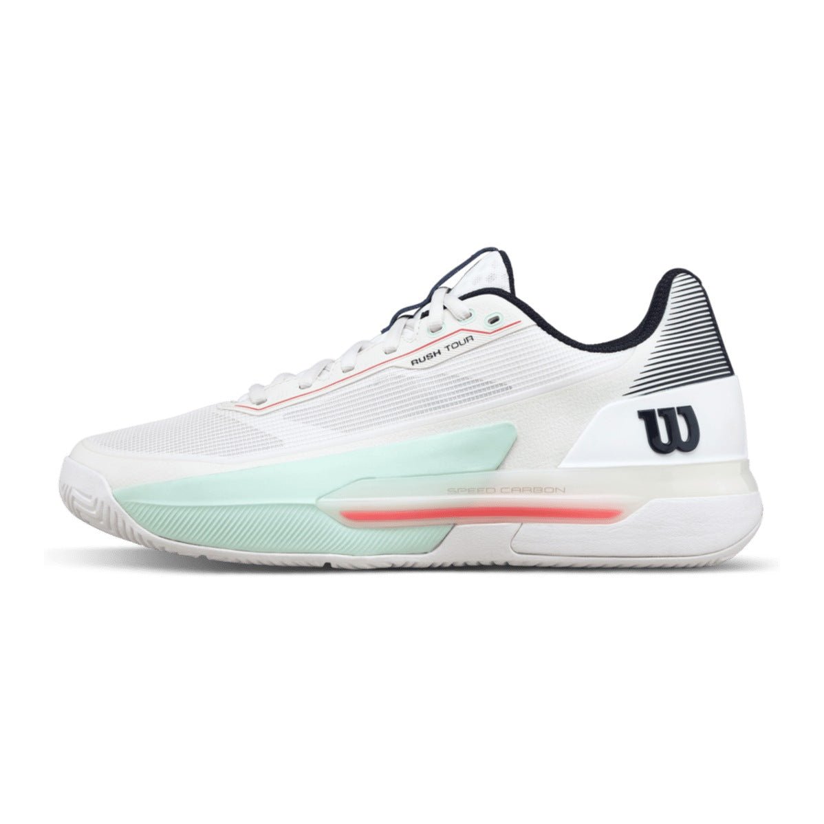 Wilson Rush Tour 5 Men's Tennis Shoes - White/Bay - Racquet Point