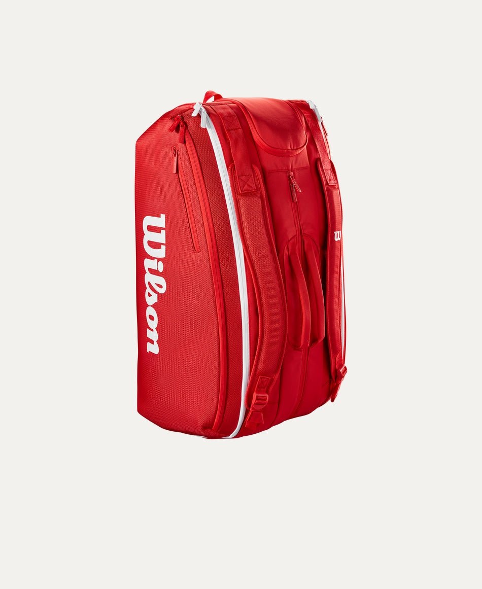 Wilson Super Tour 15 Pack Tennis Bag - Red (2025) - Racquet Point
