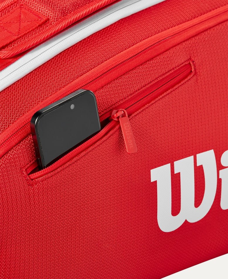 Wilson Super Tour 15 Pack Tennis Bag - Red (2025) - Racquet Point