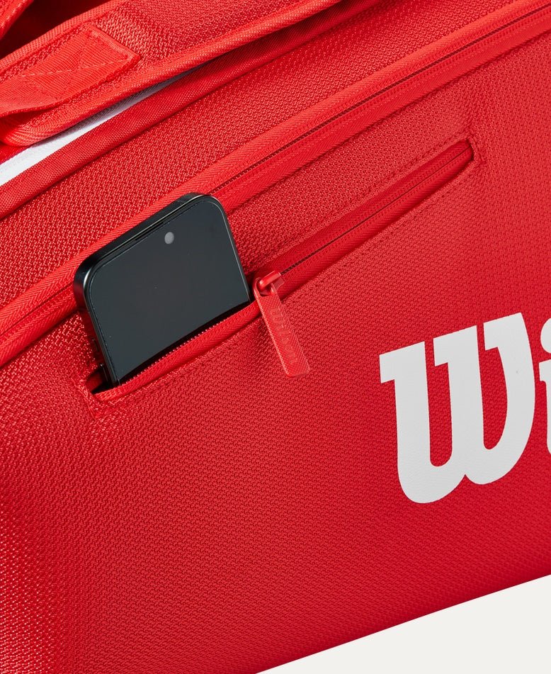 Wilson Super Tour 6 Pack Tennis Bag - Red (2025) - Racquet Point