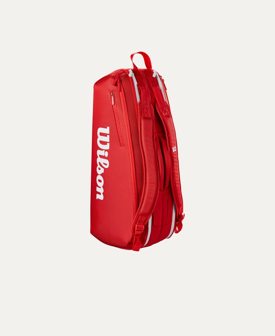 Wilson Super Tour 6 Pack Tennis Bag - Red (2025) - Racquet Point