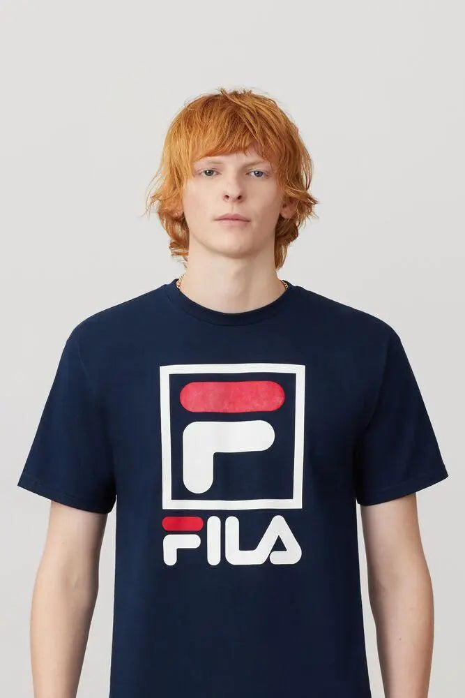 Fila Men's Stacked Shirt - Navy