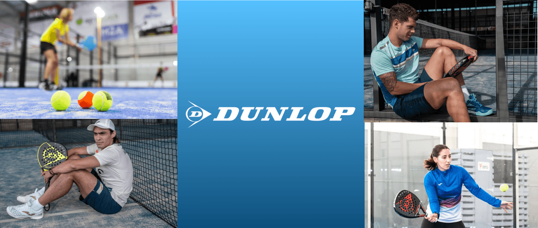 Image of a Dunlop Padel racket, ball, and bag