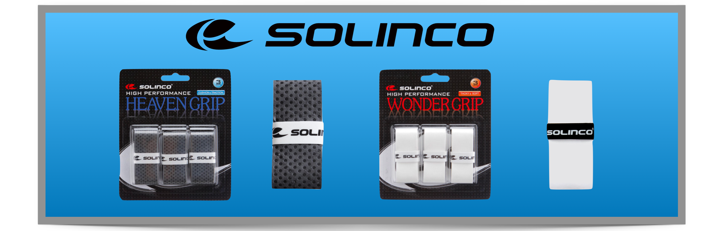Solinco Grips and Overgrips for a superior tennis racquet grip at Racquet Point