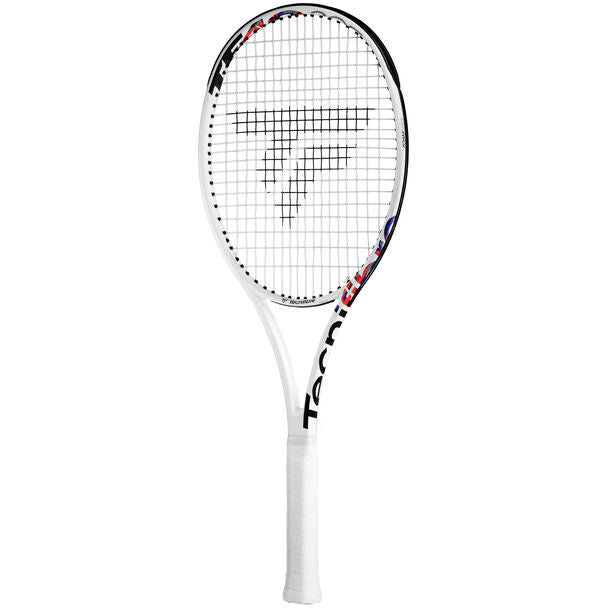 Showcasing the vibrant colors and Xtra Feel grip of the Tecnifibre TF40 305 Tennis Racket