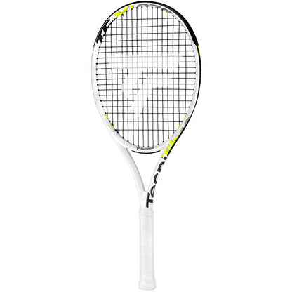 Full view of the Tecnifibre TF-X1 275 Tennis Racket showcasing its lightweight design and neon colors