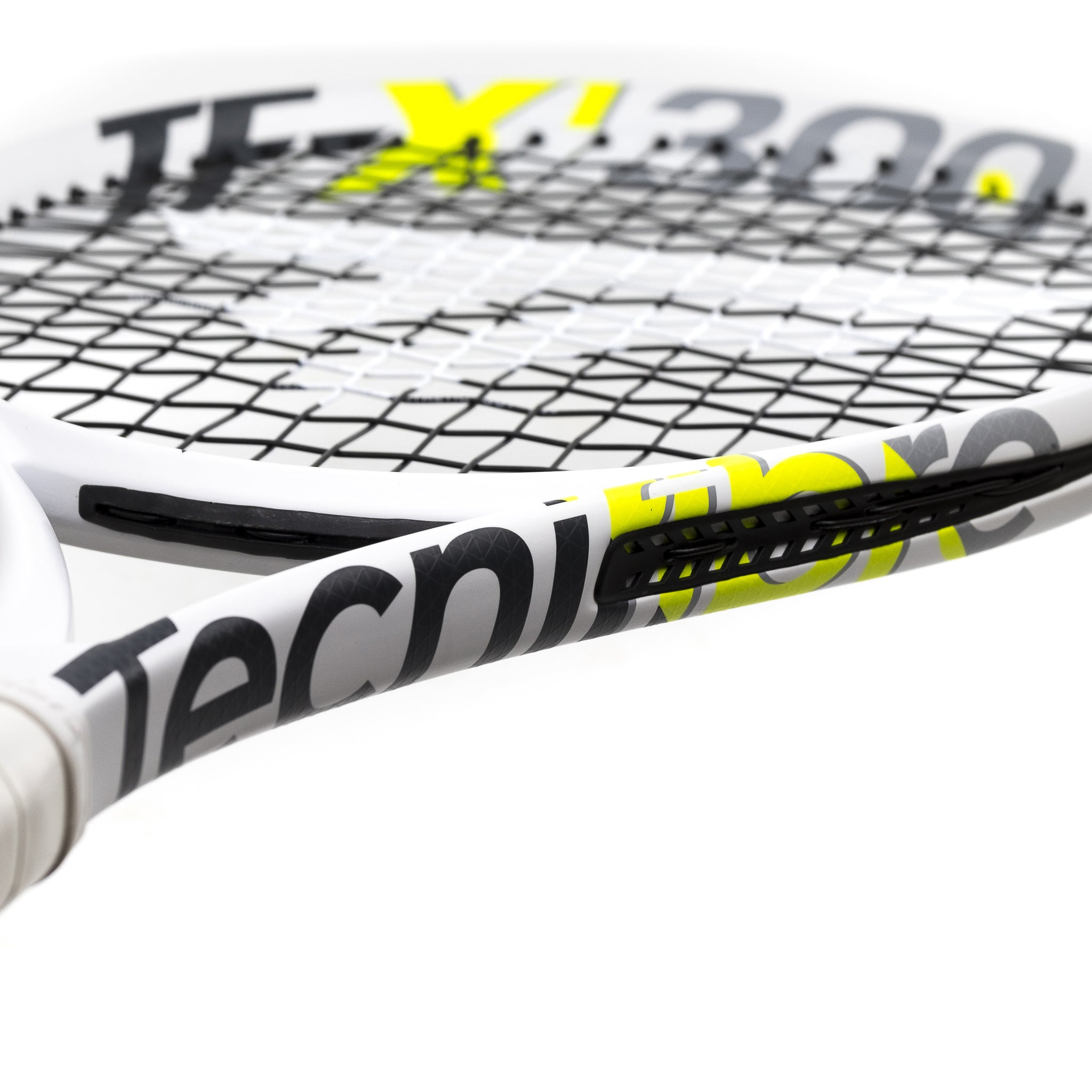 Close-up view of the unique Isoflex technology in the Tecnifibre TF-X1 300 Tennis Racket