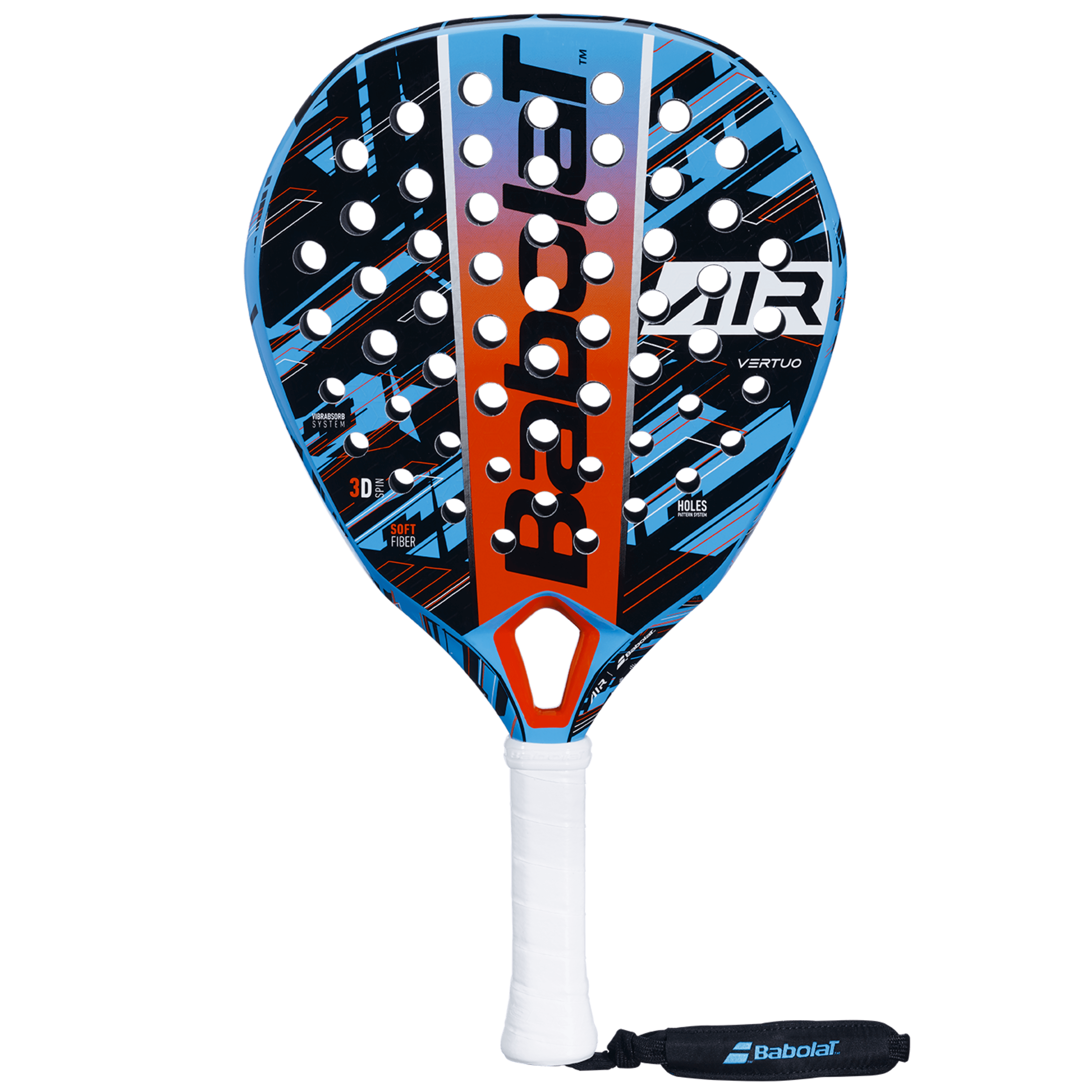 Babolat Air Vertuo Padel Racket showcasing its unique 3D Spin feature for enhanced gameplay.