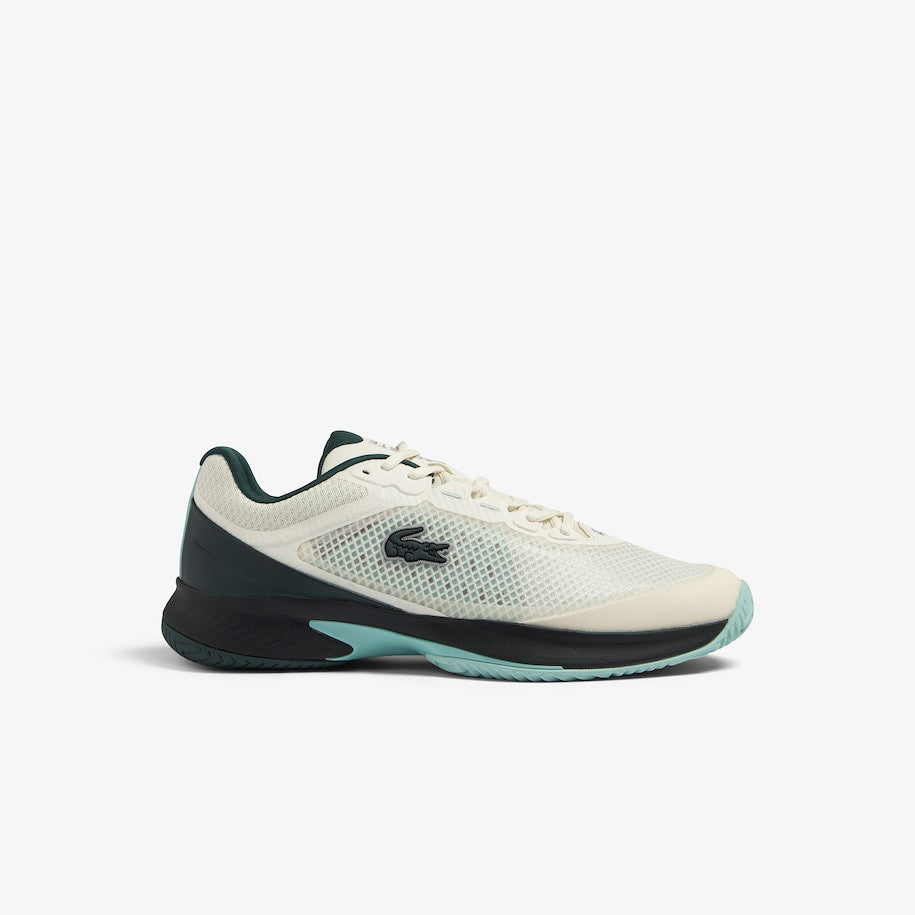 Lacoste Tech Point Women’s Tennis Shoes in White/Green, designed for enhanced performance on the court