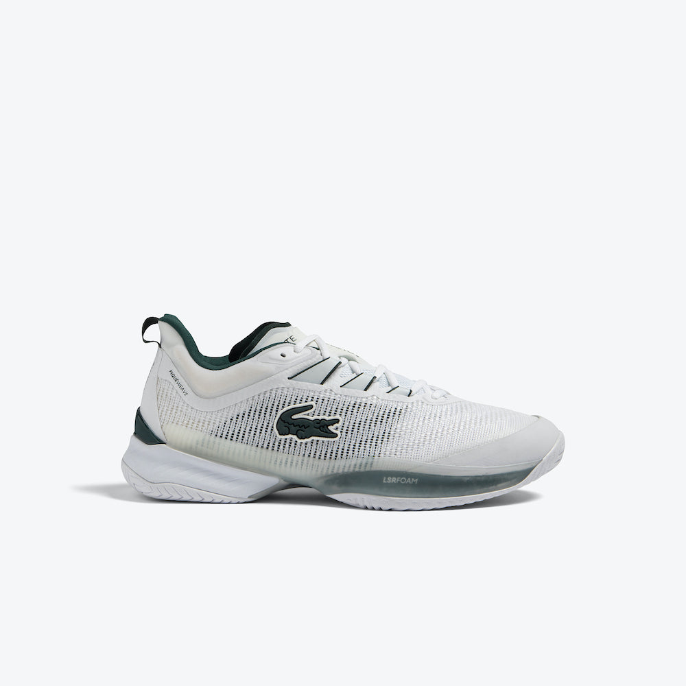 Lacoste AG-LT23 Ultra Men’s Tennis Shoes in elegant white/green, ideal for superior on-court performance