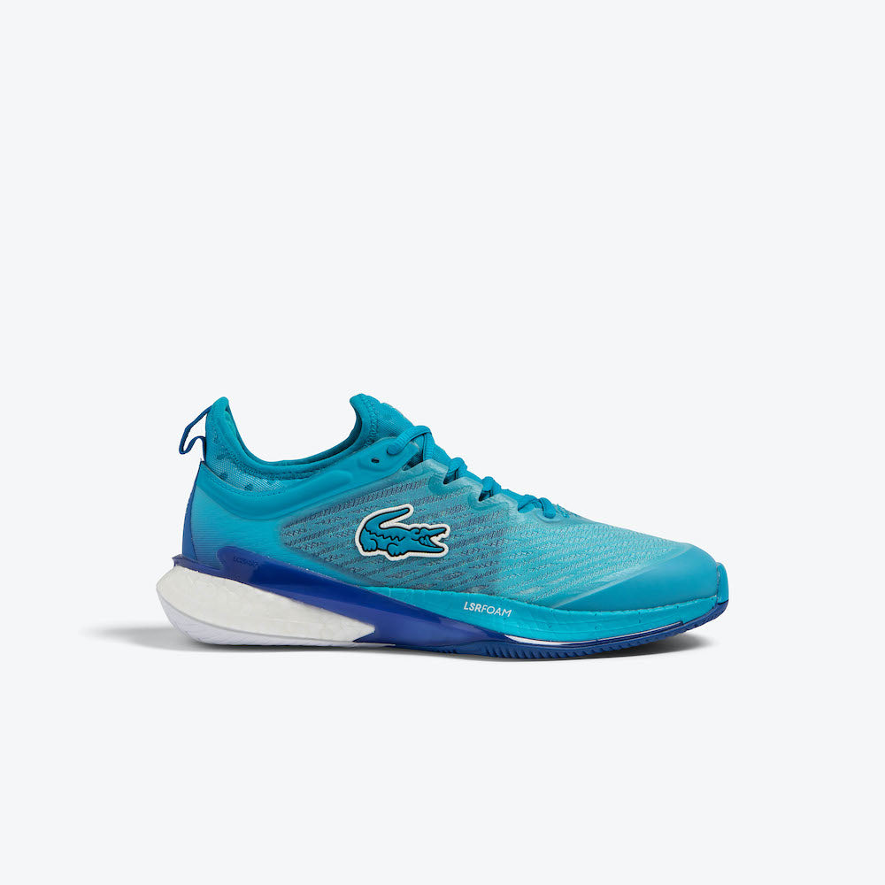 Lacoste AG-LT23 Lite Men’s Tennis Shoes in striking blue, designed for excellent on-court performance