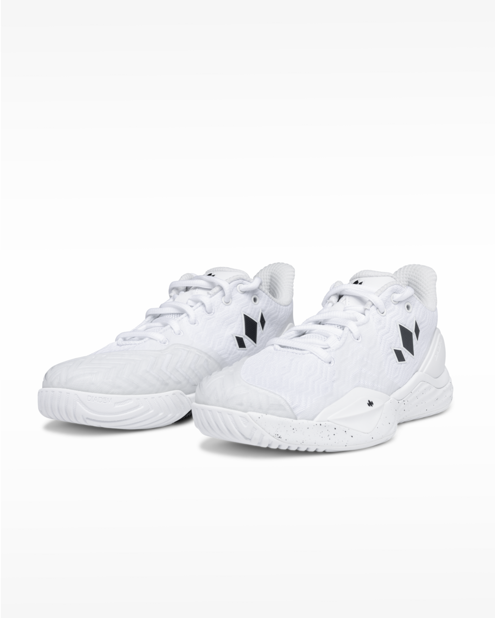 Diadem Court Burst Wide (2E) Women's Tennis Shoes, White colourway, pair forward - Racquet Point