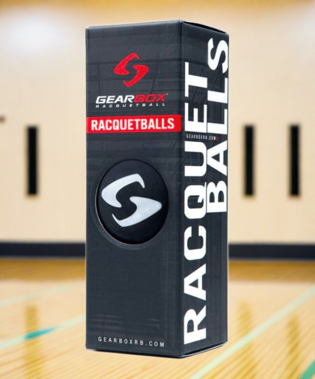 Gearbox Sleek Black Racquetballs 3 Ball Pack