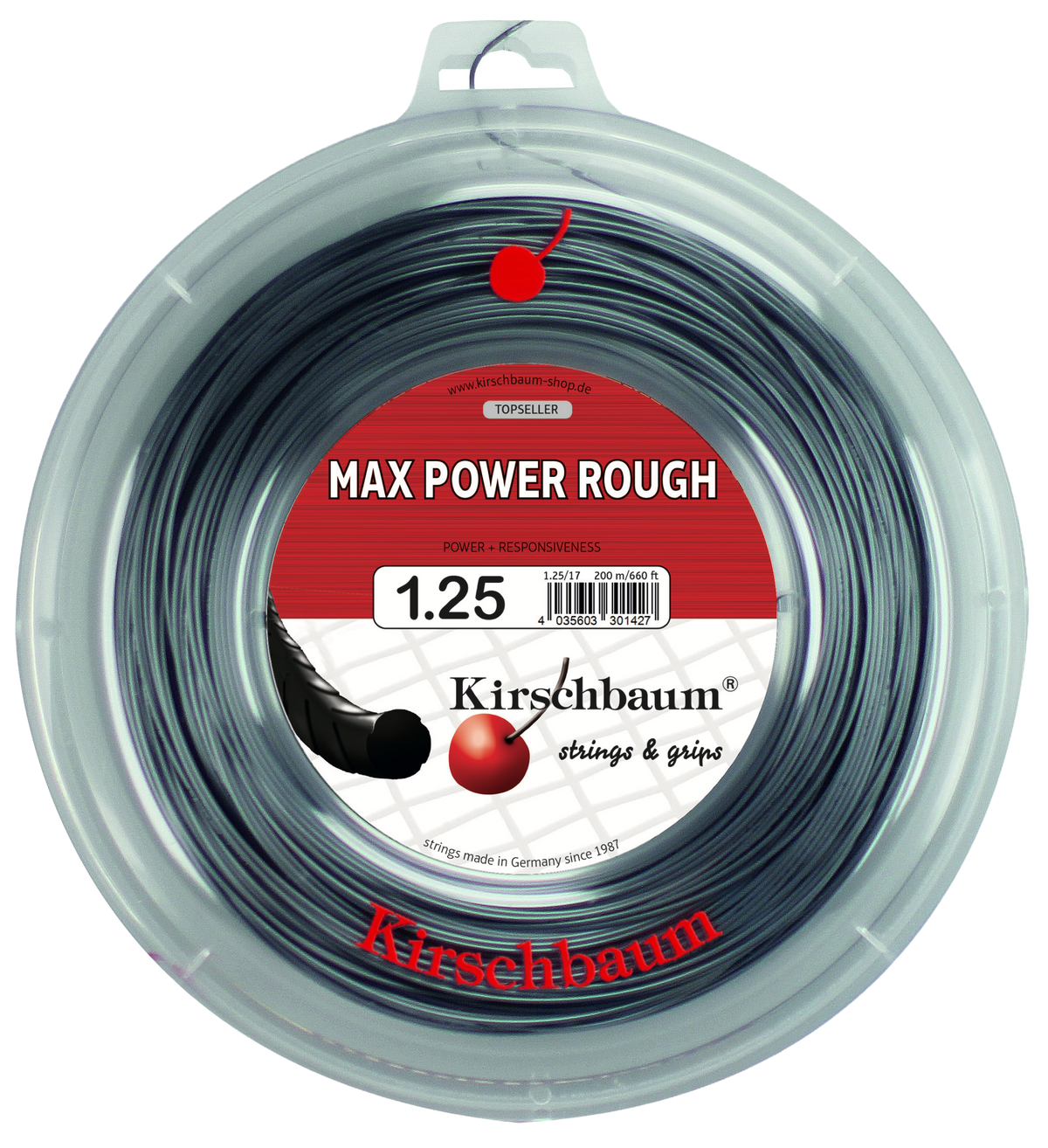 Kirschbaum Max Power Rough Tennis String Reel - 660 ft.