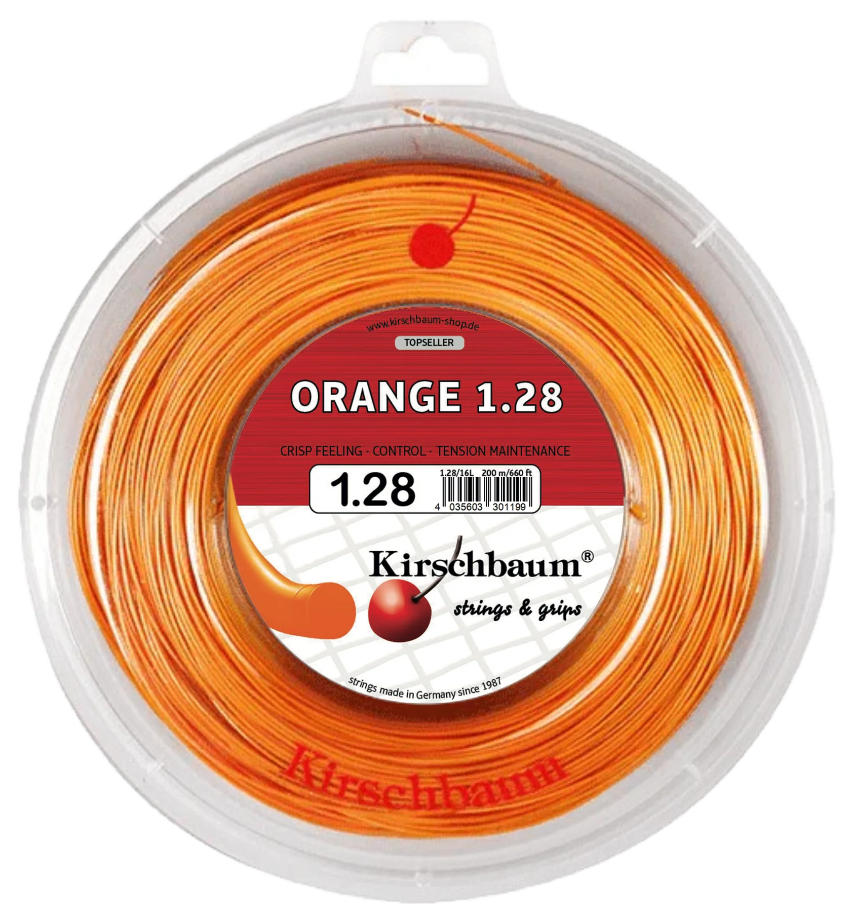 Kirschbaum Super Smash Orange Tennis String Reel - 660 ft.